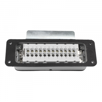 Preview: Industriesteckverbinder - Anbaugehäuse + Buchse 24 Polig 16A - Metall